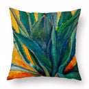 Axyaa Green Plant Cushion Cover for Home Decor