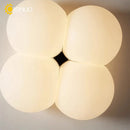 Axyaa Minimalist Flush Mount Ceiling Lamp with E27 Bulb Holder for Home, Hotel, Bedroom