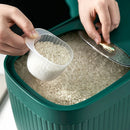 Axyaa Kitchen Plastic Rice Bucket Grains Jars - Moisture-Proof Food Container Organizers