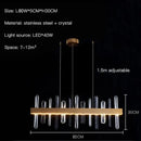 Axyaa Crystal Pendant Light for Dining Table and Bar Counter