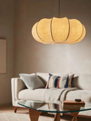 Axyaa Silk Chandelier: Retro Wabi-sabi Style Bedroom Lamp for Unique Room Decor