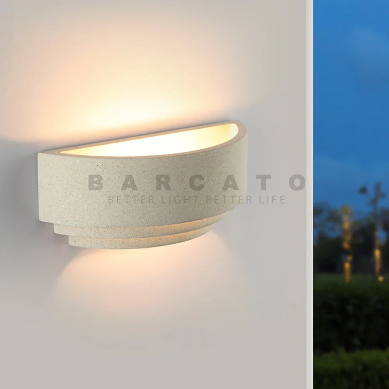 Axyaa Waterproof LED Wall Lamp Modern 110V 220V Garden Street Light Moon Background