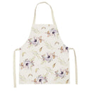 Axyaa Pink Tulip Kitchen Apron for Men and Women - Minimalist Floral Plant Design
