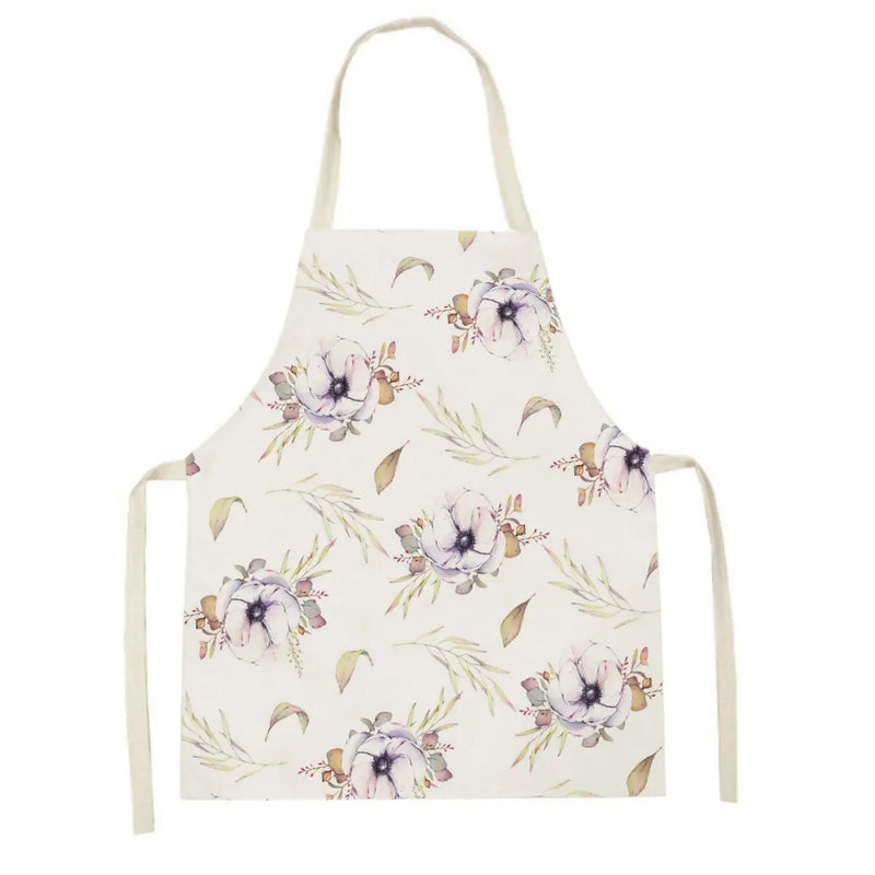 Axyaa Pink Tulip Kitchen Apron for Men and Women - Minimalist Floral Plant Design