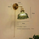 Axyaa Art Deco LED Wall Lamp with Pull Switch, Nordic Design Glass Interior Light