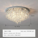 Axyaa Crystal Circle Ceiling Lamp Modern LED Chandelier Art Deco Lighting Fixtures