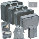 Axyaa 8-Piece Solid Color Travel Packing Cubes Set for Organizing Clothes and Toiletries
