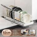 Axyaa Pot Lid Storage Rack: Under Cabinet Sliding Organizer for Pots, Pans, and Dishes
