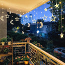 Axyaa LED Christmas Pendant Lights, Colourful Moon Light Suspension Decoration, 3.5M Hanglamp