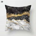 Axyaa Gold Leaf Print Pillow Cover for Home Sofa Decor