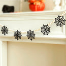 Axyaa Halloween Spiderweb Wood Bead Garland Wall Hanging for Home & Party Decor