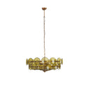 Axyaa Gold Led Ceiling Chandelier: Trendy French Glass Art Lighting for Living Room