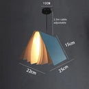 Axyaa Modern Book Pendant Light Chandelier for Dining Room Kitchen Island