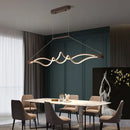 Axyaa Nordic Aluminum Bar LED Chandelier for Stylish Dining and Restaurant Ambiance