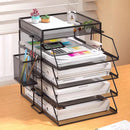 Axyaa Mesh Desk Organizer File Tray Rack Shelf for Office Document Storage