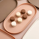 Axyaa Stackable Fruit Dessert Plates - Large Capacity Oval Food Serving Tray