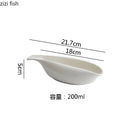 Axyaa White Ceramic Gravy Boat Milk Jug Steak Sauce Seasoning Pot Tableware