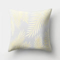 Golden Leaf Tropical Pillow Cover for Home Decor by Axyaa