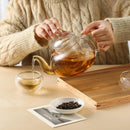 Axya Clear Glass Teapot with Infuser - Stovetop Safe Loose Leaf Tea Maker