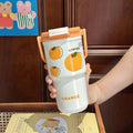 Axyaa Stainless Steel Double Drinking Thermos Vacuum Tumbler with Straw Cup
