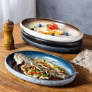 Axyaa Oval Ceramic Fish and Vegetable Dish for Home and Restaurant