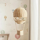 Axyaa Handwoven Rattan Hot Air Balloon Nordic Children's Room Decor & Early Education Accessory