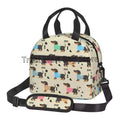 Dachshund Print Insulated Lunch Bag by Axyaa - Waterproof Thermal Tote with Adjustable Strap