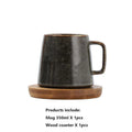 Axyaa Vintage Ceramic Mug, 350ml, Couple Handle Cup, Coffee Tea Cups