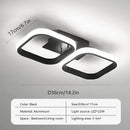 Axyaa Modern Ceiling Light for Indoor Decor, Black Round/Square LED Fixture