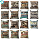 Axyaa Nordic Pillowcase Set - Simple Letter Design for Home, Hotel, Car Decoration