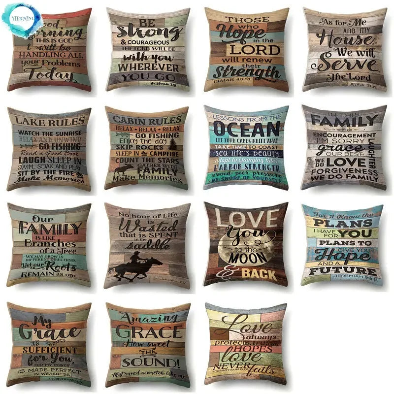 Axyaa Nordic Pillowcase Set - Simple Letter Design for Home, Hotel, Car Decoration