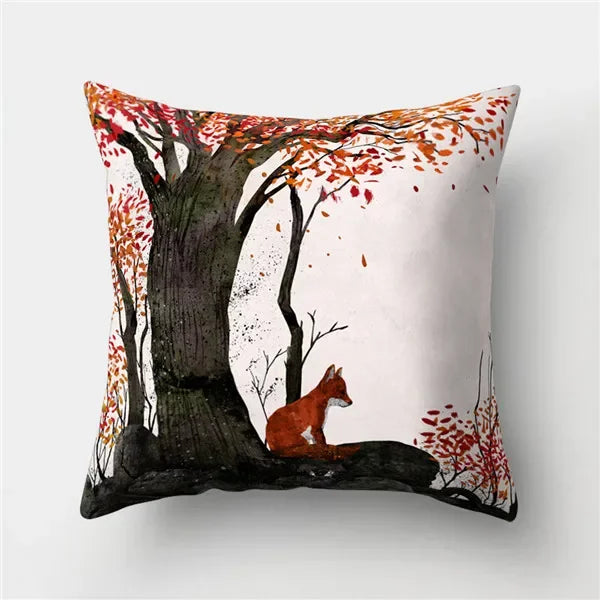 Axyaa Tropical Green Plant Tree Leaves Flower Cushion Cover 45X45CM