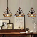 Axyaa Vintage Hemp Rope Pendant Light Industrial Chandeliers