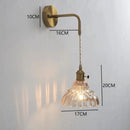 Axyaa Brass Glass LED Wall Lamp for Home Decor Lighting