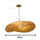 Axyaa Bamboo Weaving LED Pendant Light Chandelier Vintage Rattan Woven Lamp