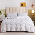 Axyaa Nordic White Duvet Cover Set - Soft King Size Bedding