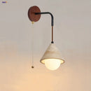 Axyaa White Glass LED Wall Light - Modern Nordic Bedroom Sconce