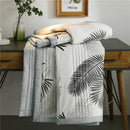 Axyaa Leaf Print Washed Cotton Quilt Air-conditioning Comforter Blanket Bedspread