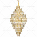 Axyaa Rotating Crystal Chandelier: Luxury Stair Light for Duplex Villas