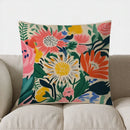 Colorful Floral Patterned Throw Pillow Cover for Sofa, Bedroom, Car - Axyaa