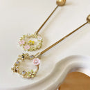 Axyaa Flower Dessert Spoon Fork Set Stainless Steel Coffee Tea Ice Cream Kitchen Tableware