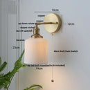 Axyaa Modern Copper LED Wall Sconce with Pull Chain Switch