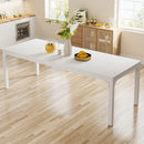 Axyaa Rustic Wood Dining Table, 200cm Long Rectangular Kitchen Table for 6-8 People