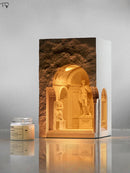 Axyaa Industrial Cement Table Lamp - Architectural Sculpture Design - Fireless Aromatherapy Candle