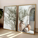 Elegant Olive Tree & Lemon Canvas Poster for Dormitory Home Decor by Axyaa.