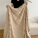 Axyaa Ultra Soft Taffeta Plaid Blanket | Lightweight Cozy Warm Solid Color Blanket
