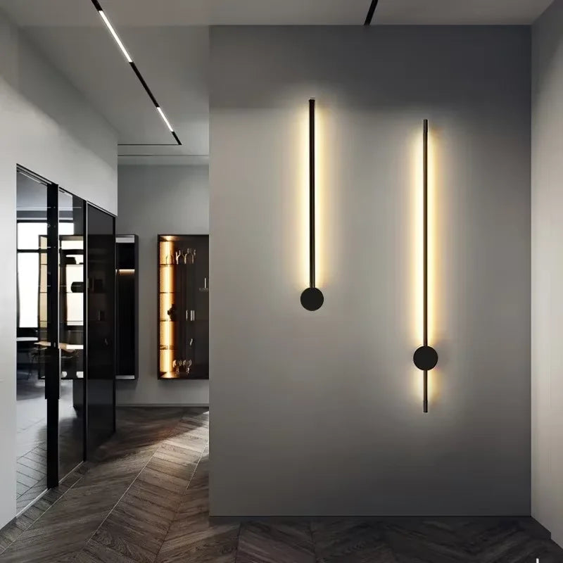 Axyaa Rotatable RGB LED Wall Lamp 60/80/100cm for Bedroom Living Room Decor