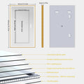 Axyaa LED Aluminum Frame Mirror: Large Wall Mount, Anti-Fog, Dimmable Front Light, 3 Colors