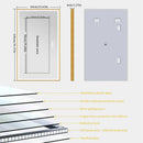 Axyaa LED Aluminum Frame Mirror: Large Wall Mount, Anti-Fog, Dimmable Front Light, 3 Colors