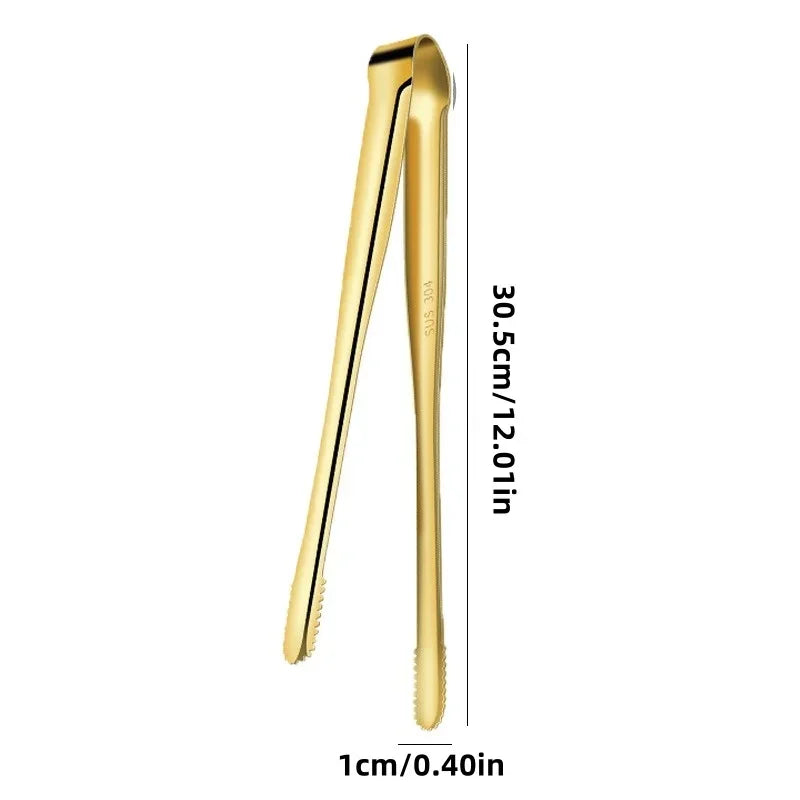 Stainless Steel Food Clamp by Axyaa: Long-handled Tongs for Cooking Utensils